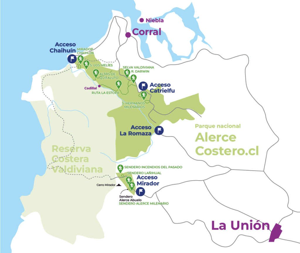 mapa alerce costero